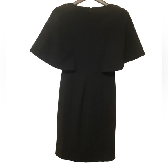 BADGLEY Mischka cape sheath dress size 2 luxury NWOT - Picture 4 of 11